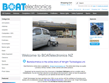 Tablet Screenshot of boatelectronics.co.nz